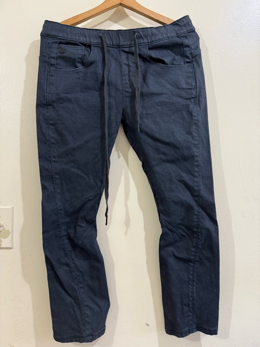 Raw Men's Slim Drawstring Jeans — Dark Navy